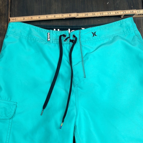 Hurley Swim Mens Hurley Board Shorts 32 Turquoise W Velcro Cargo